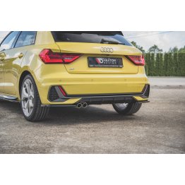 Накладки сплиттеры боковые на задний бампер на Audi A1 GB S-Line